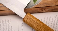 Tsunehisa SRS13 Santoku Oak 165mm (6.5") -Sharp Edge Shop 410108091220 TsunehisaSRS13SantokuOak165mm 8