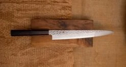 Hayabusa Sujihiki VG-10 Tsuchime Damascus Ebony 270mm (10.6") -Sharp Edge Shop 420110201677 HayabusaSujihikiVG 10TsuchimeDamascus270mm monoebonyhandle 4