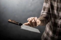 Bunka Black Damascus 165mm (6.5") -Sharp Edge Shop Bunka Black Damascus 160mm 6.3 1