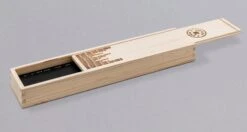 Aichi Burja - Prosciutto Knife 300mm (11.8") 12 Aichi Burja - Prosciutto Knife 300mm (11.8") -Sharp Edge Shop Burja Prosciutto Knife 300mm 11.8 wooden box open 18013022847