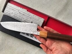 Tsunehisa Santoku SLD Damascus 165mm (6.5") -Sharp Edge Shop HarukazeDamascusSantoku165mmSharpEdge 5