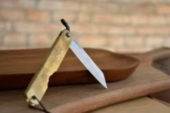 Higonokami Pocket Knife BRASS 80mm (3.14") -Sharp Edge Shop Higonokami Pocket Knife 80mm detail2 28012903687