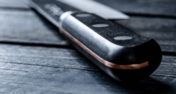 Kawamura Aoki Santoku Black 165mm (6.5") -Sharp Edge Shop KawamuraAokiWarikomiSantokuBlack165mm 1