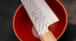 Kotetsu Santoku VG-10 Damascus 180mm (7.1") [pakka Wood] -Sharp Edge Shop Kotetsu Santoku VG 10 Damascus 180 mm pakkawood 200108081608 7