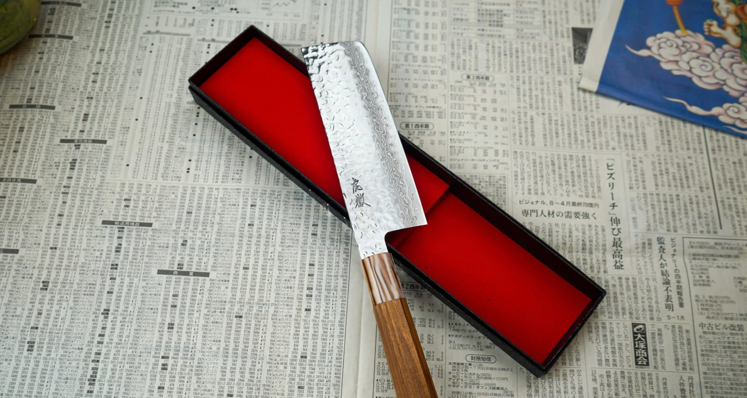 Kotetsu Nakiri VG-10 Damascus 160mm (6.3") 4 Kotetsu Nakiri VG-10 Damascus 160mm (6.3") - Image 4