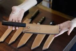 Leather Saya Nakiri [knife Sheath] - 180mm (7.1") -Sharp Edge Shop Leather Saya Nakiri knife sheath 180mm 7.1 details 22055410927