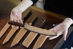 Leather Saya Petty/Utility [knife Sheath] - 160mm (6.3") -Sharp Edge Shop Leather Saya Petty Utility knife sheath 160mm details 22055409925