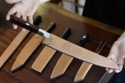 Leather Saya Sujihiki [knife Sheath] - 275mm (10.8") -Sharp Edge Shop Leather Saya Sujihiki knife sheath 275mm 10.8 details 22055421929