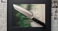 Etsu Village Damascus Santoku Black 170mm (6.7") -Sharp Edge Shop MasutaniSantokuDamascusBlack170mm 19010825550 13