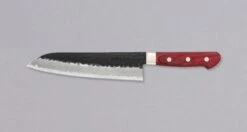 Tsunehisa Santoku Kuro-uchi Morado Red 180mm (7.1") -Sharp Edge Shop MoradoSantokuKuro uchiRed180mm 2