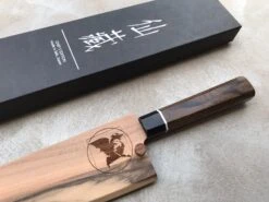 Bunka Black Damascus 165mm (6.5") -Sharp Edge Shop New Saya Bunka Black Damascus6