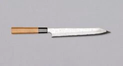 Nigara Kurozome Kiritsuke Yanagiba Aogami #2 Damascus 240mm (9.4")