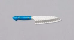 Nigara Santoku SG2 Migaki Tsuchime Turquoise 180mm (7.1")