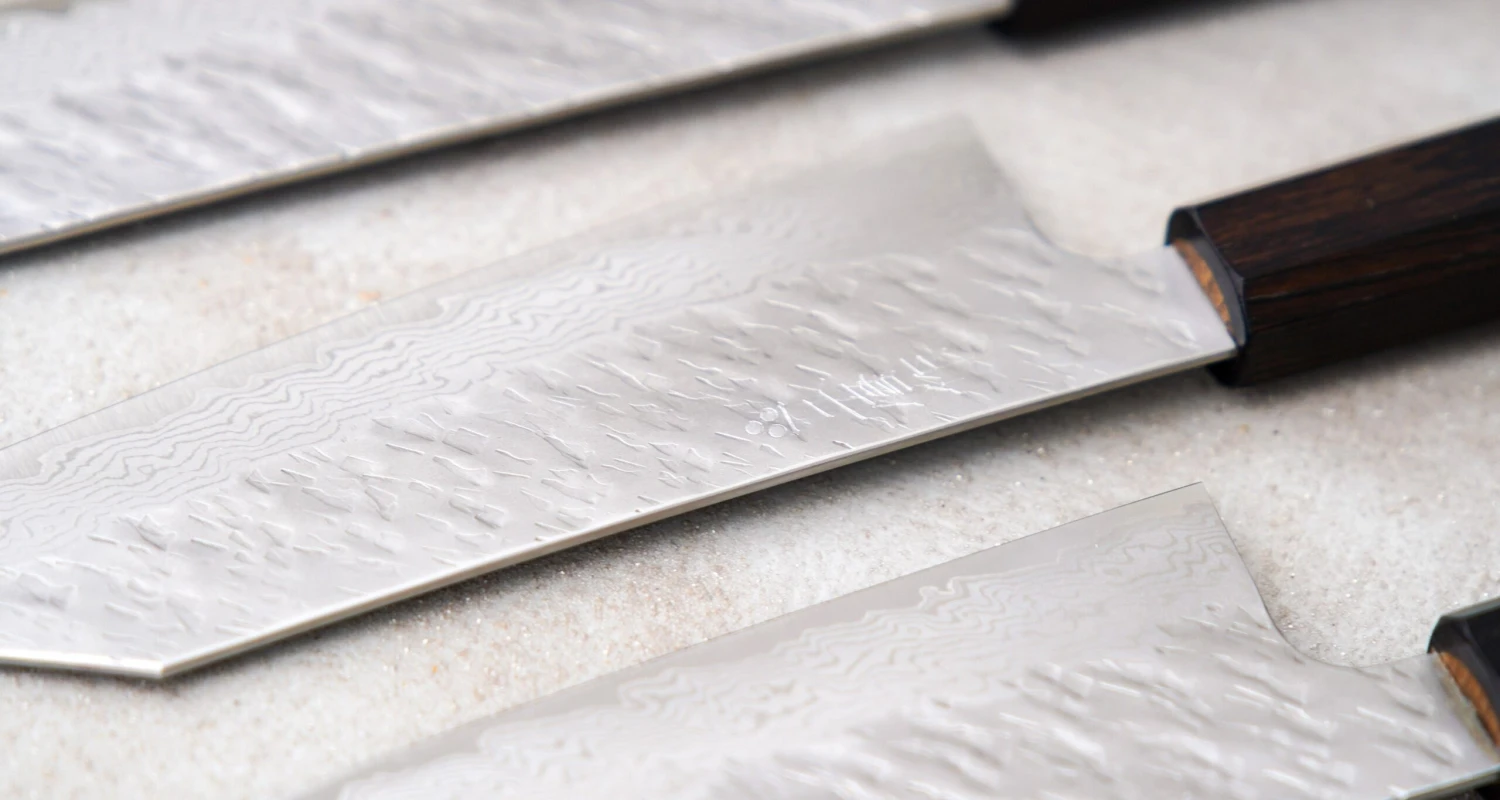 Nigara Gyuto VG-10 Damascus Tsuchime 240mm (9.4") 5 Nigara Gyuto VG-10 Damascus Tsuchime 240mm (9.4") - Image 5