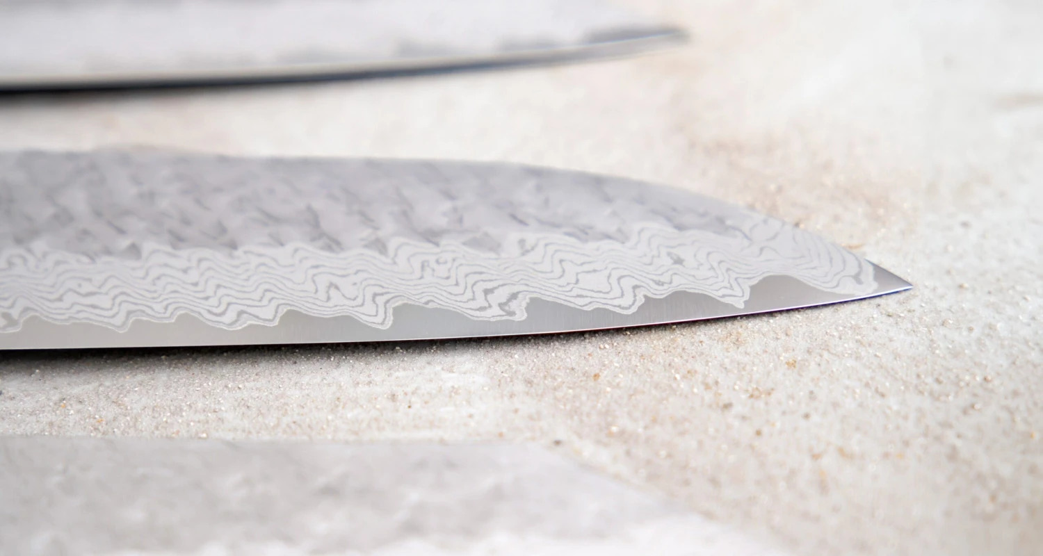 Nigara Gyuto VG-10 Damascus Tsuchime 210mm (8.2") 7 Nigara Gyuto VG-10 Damascus Tsuchime 210mm (8.2") - Image 7