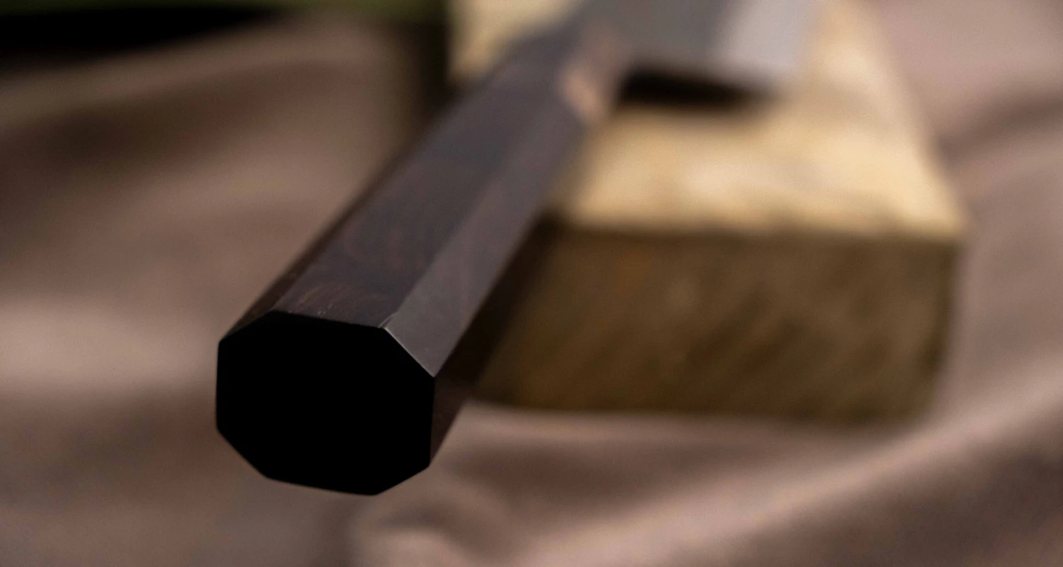 HAP-40 Santoku Black Ebony Blond Buffalo 180mm (7.1") 8 HAP-40 Santoku Black Ebony Blond Buffalo 180mm (7.1") - Image 8