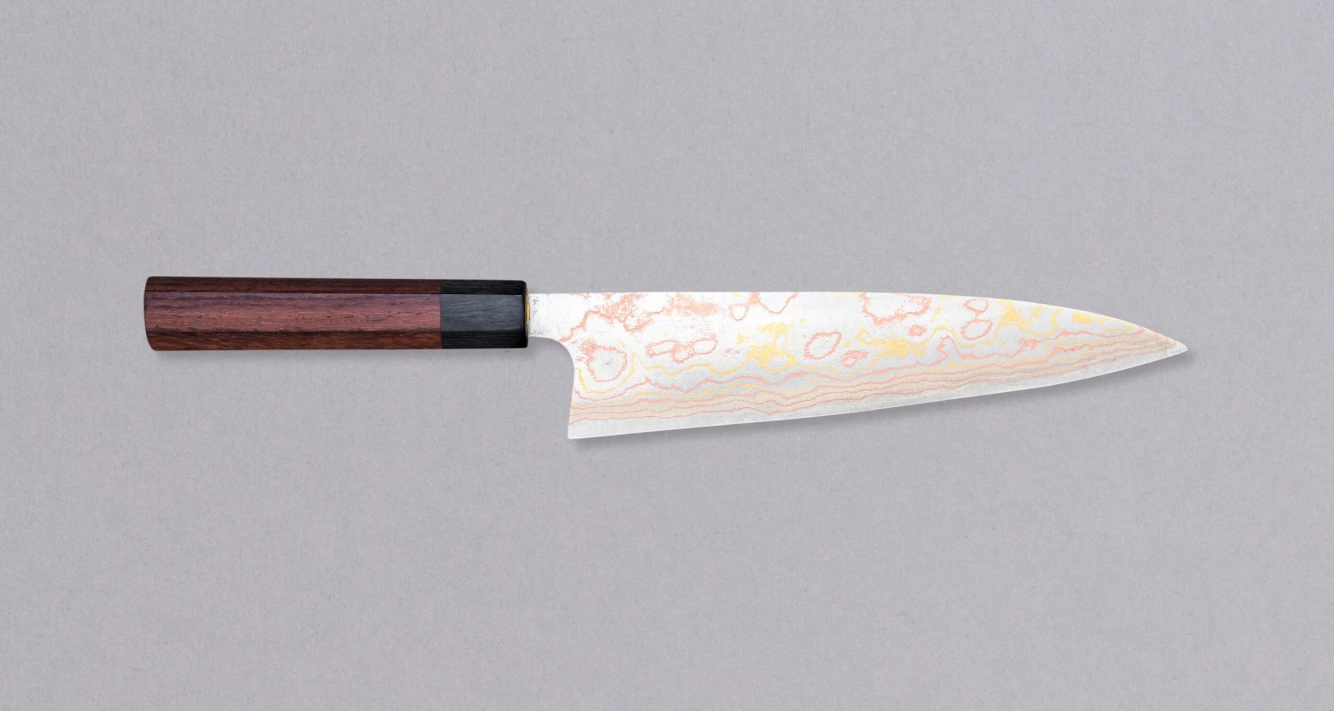 Saji Gyuto Wa Rainbow Damascus 210mm (8.3") 1 Saji Gyuto Wa Rainbow Damascus 210mm (8.3")