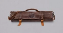 SharpEdge Chef's Leather Knife Roll [brown] / Holds 10 Knives