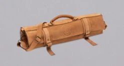 SharpEdge Chef's Leather Knife Roll [light Brown] / Holds 10 Knives -Sharp Edge Shop SharpEdgeChef sLeatherKnifeRoll 40056200816 01