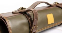 SharpEdge Chef's Leather Knife Roll [green] / Holds 6 Knives -Sharp Edge Shop SharpEdgeusnjenatorbazanoze zelena sestnozev 220562001611 8