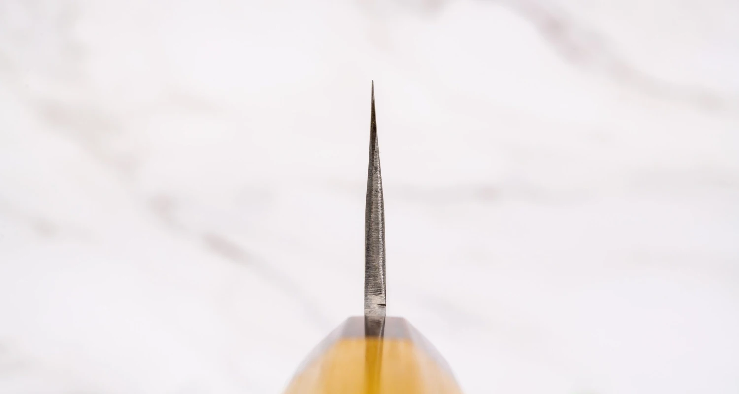 Tanaka Santoku Aogami #2 Keyaki 165mm (6.5") 3 Tanaka Santoku Aogami #2 Keyaki 165mm (6.5") - Image 3