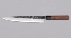 Tanaka Sujihiki Aogami #2 Nashiji Kuro-uchi 255mm (10") -Sharp Edge Shop TanakaSujihikiAogami 2NashijiKuro uchi255mm 060110181333 2