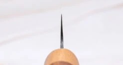 Yoshida Utility SUJ-2 Kuro-uchi 175mm (6.9") [Rosewood-Beechwood/Oval] -Sharp Edge Shop YoshidaUtilityKuro uchi175mm Rosewood Beechwood 00388 3