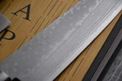 Etsu Village Damascus Santoku Black 170mm (6.7") -Sharp Edge Shop osterrob japonski noz 13